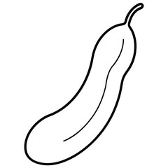 green bean vector line art icon