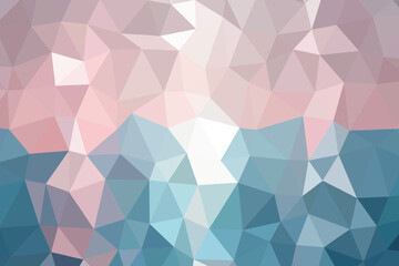 Abstract Polygonal Landscape Serenity A Modern Blend of Soft Pinks and Calming Blues in a Geometric Design