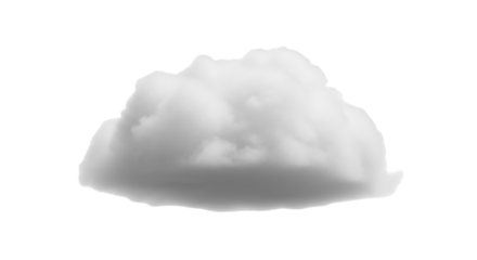 Isolated cottony cloud formation, soft, fluffy and ethereal in appearance, perfect for design