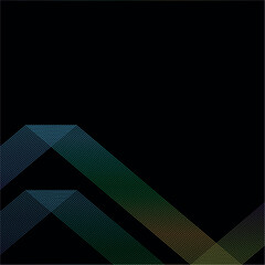 Abstract dark background with colorful geometric lines in gradient tones, modern minimal vector design