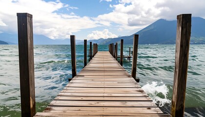 Obraz premium Wooden dock on a lake