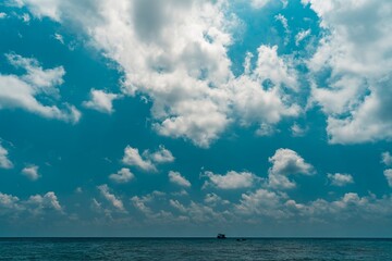 Sky with clouds above ocean