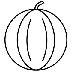 melon  vector line art icon