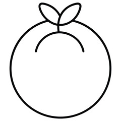 orange  vector line art icon