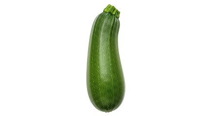 Isolated fresh organic green zucchini on background, a healthy vegan ingredient