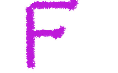 Vibrant magenta 'f' letter shape with smoky edges on a deep black canvas digital art Cloud, fog, Alfabet