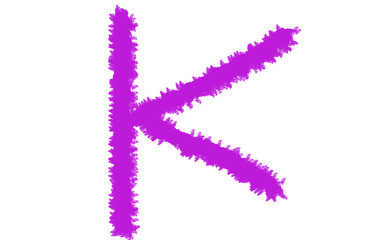 Vibrant pink flamed letter k symbol with mystical aura and creative design for branding Cloud, fog, Alfabet