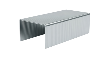 Isolated Stack of Staples for a Stapler Metal Fasteners Office Supplies or Crafting