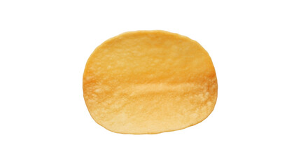 Isolated Potato Chip, Golden Crispy Snack, Light and Thin Slice of Potato, Delicious Food