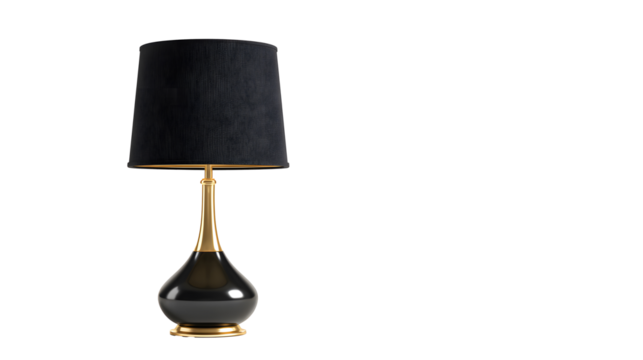 Modern table lamp isolated on white