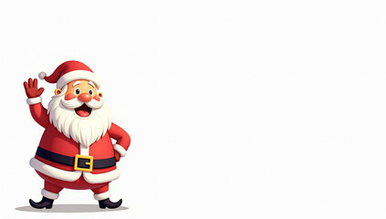 a set of funny Santa Claus on a white background