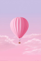 Obraz premium Colorful hot air balloon gliding over vibrant hills