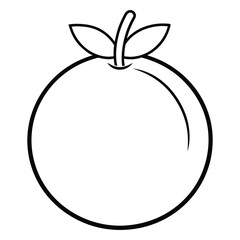 seasonal fruit vector line art icon
