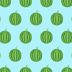 Vector seamless pattern with watermelon. design perfect for summer themes, textile prints, wrapping paper, wallpaper
