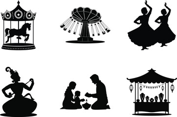 Diwali Carnival and Fair Event Vector Bundle