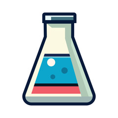 Chemical Test Tube icon for Science Vector Design illustration
