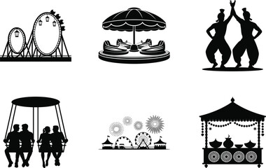 Diwali Carnival and Fair Event Vector Bundle