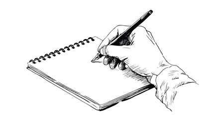 Professional Vector Illustration of Taking Notes Concept on White Background with Outline