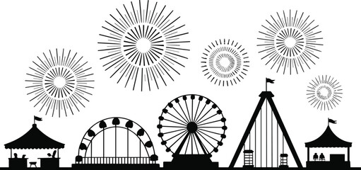 Diwali Carnival and Fair Event Vector Bundle