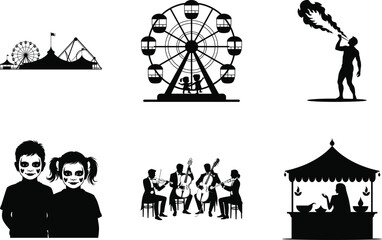 Diwali Carnival and Fair Event Vector Bundle