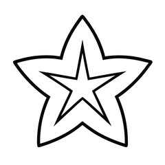 starfruit vector line art icon