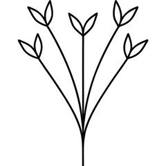 stems  vector line art icon