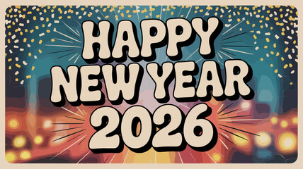 happy new year 2026 typography, happy new year 2026 calligraphy, happy new year 2026 