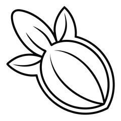 sunflower seed vector line art icon