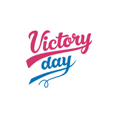 create a handwritten typography  of graphic T-shirt design text "vicotry day "


