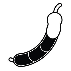 tamarind vector line art icon