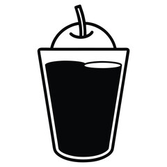 tomato juice vector line art icon