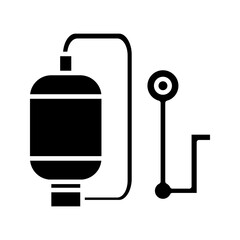 Expansion tank icon white on background