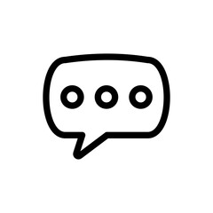 Simple Black Outline Typing Message Bubble Icon
