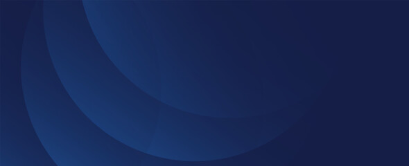 Abstract blue glowing geometric lines on dark blue background. Modern shiny blue circle lines pattern