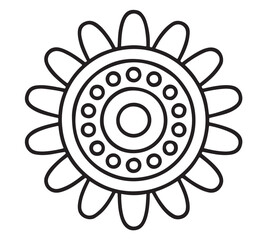 Bold Easy Mandala Coloring Pages 