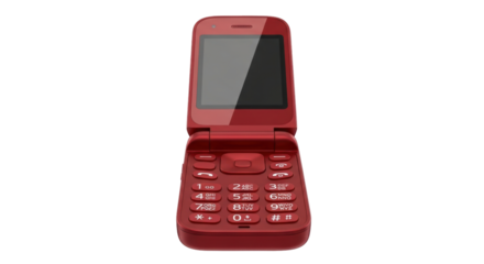 Isolated Retro flip phone, cell communication device, portable and compact technology object