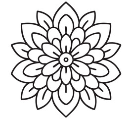 Bold Easy Mandala Coloring Pages 
