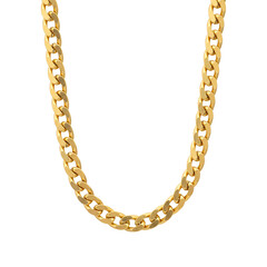 Gold Cuban link chain necklace for men
