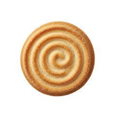 Fototapeta premium Round butter cookie with a spiral pattern
