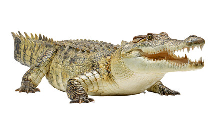 Obraz premium Scary crocodile isolated on png background 