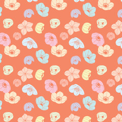 seamless pattern with flowers 