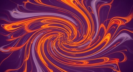 Abstract swirl background with vibrant orange and purple color scheme