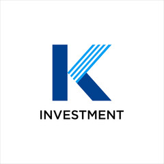 Creative Letter K Investment Logo Design Vector Icon for Financial Growth and Business Consulting Identity