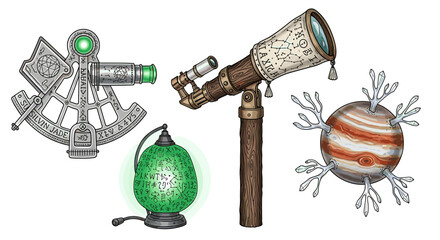 Celestial Artifacts and Mystical Objects: A Collection for Cosmic Exploration