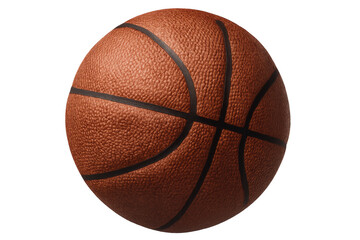 Fototapeta premium Basketball ball with texture on transparent background