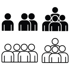 Business People Icon Set Vector Illustration Team Concept