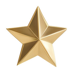 gold star ornament, five points, metallic texture, vector gradient mesh, white background, isolated, no background