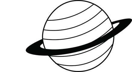 Saturn Brutalist Clipart