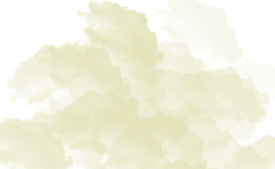 Obraz premium Abstract watercolor painting in light olive green isolated on transparent background, creating a soft and dreamy atmosphere