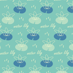 Water Lily Dream Seamless Pattern